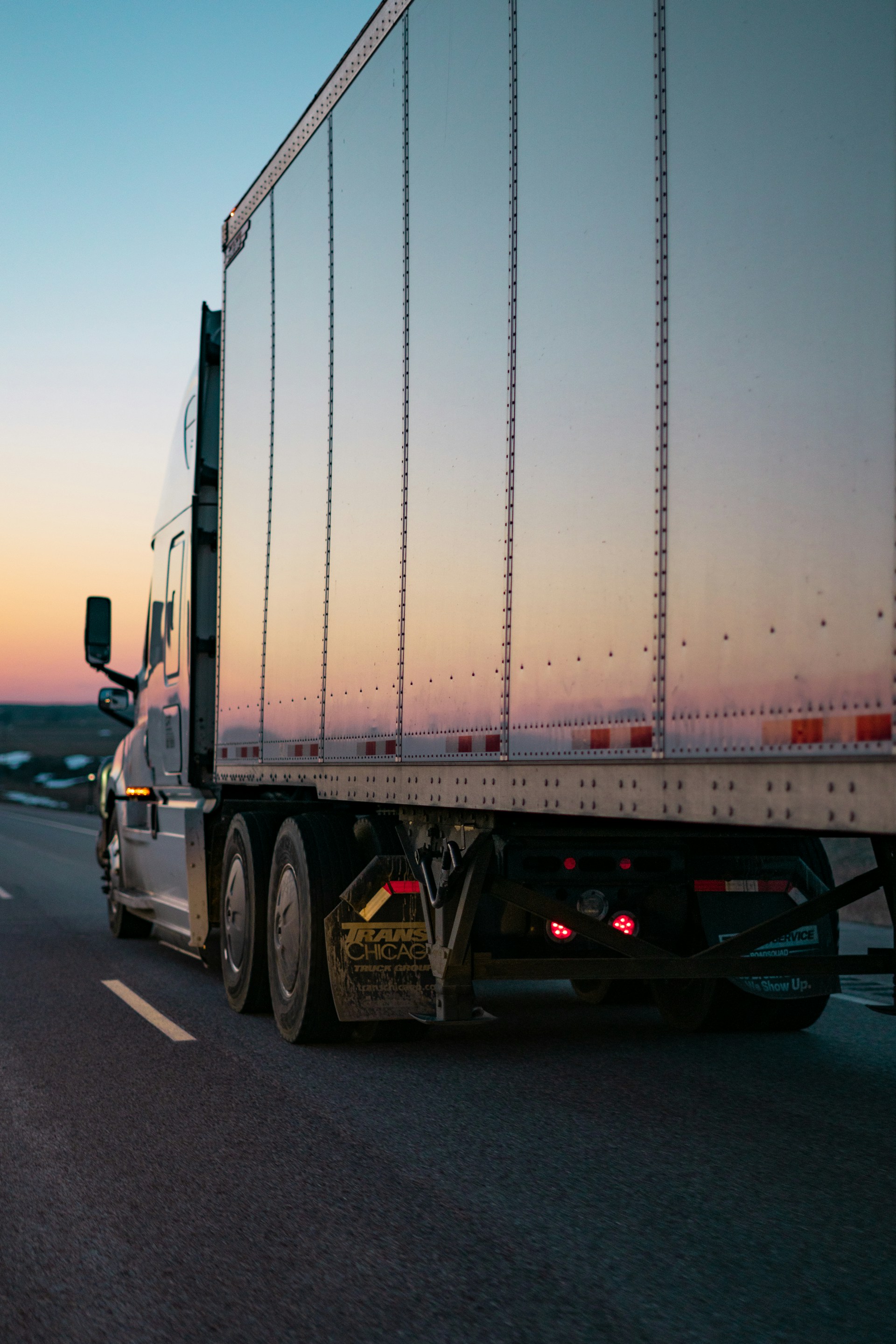 Truck on an international route
